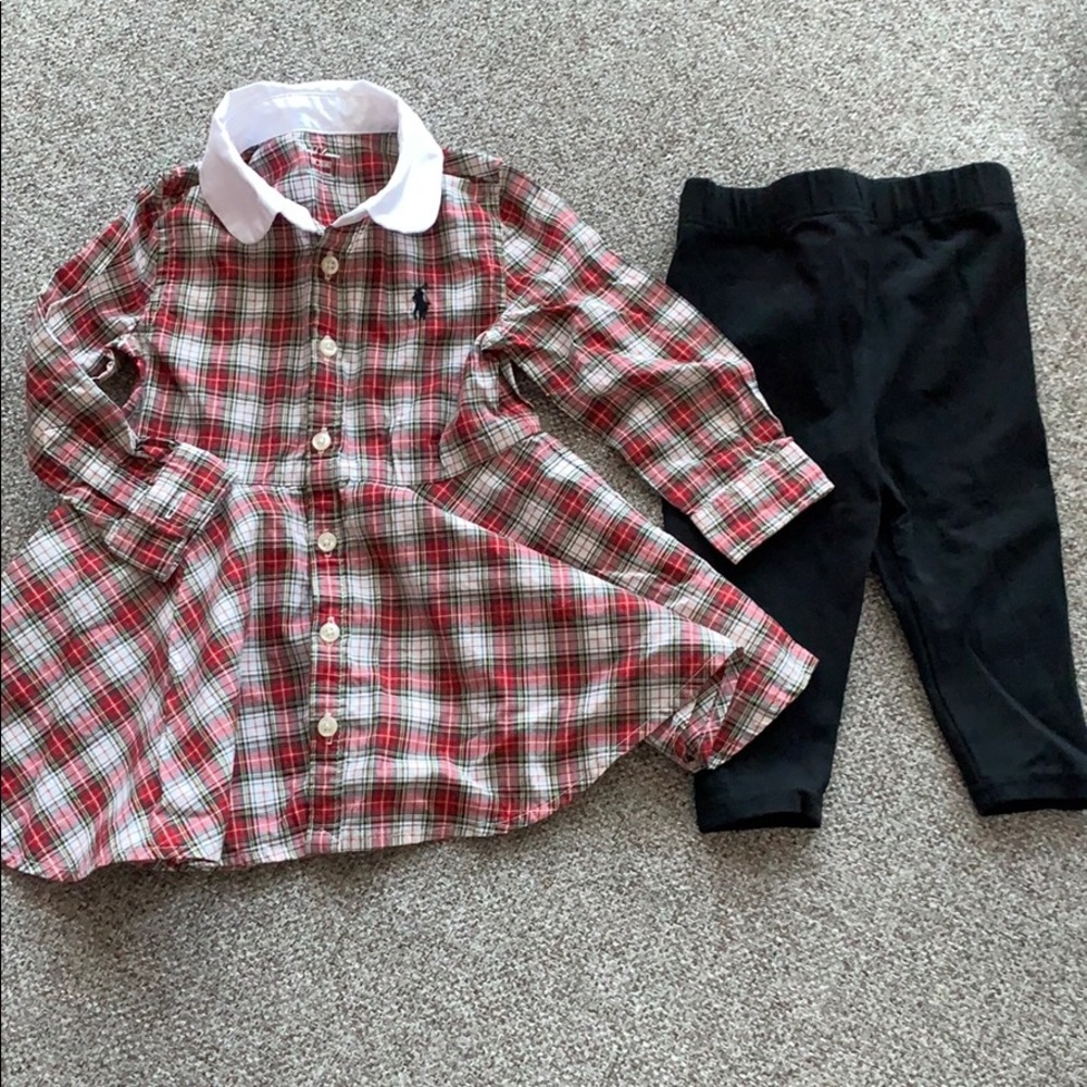 Ralph Lauren baby girl shirt and leggings